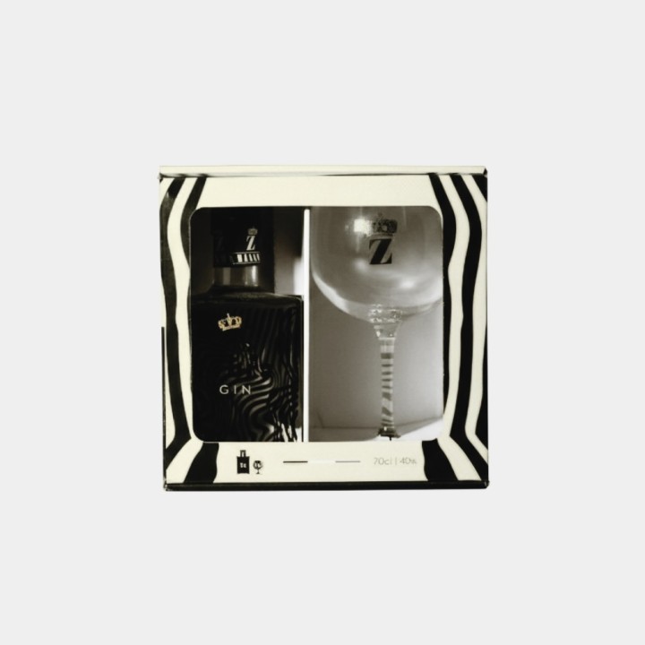 Zébra gin +verre